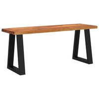 banco interior  banco con borde vivo madera maciza de acacia 110 cm