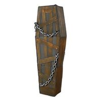 tumba decorativa para halloween 119420 marron 160 x 52 cm