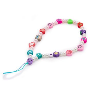 Cool Colgante Universal para Smartphone Pulsera Strap Perlas Mix