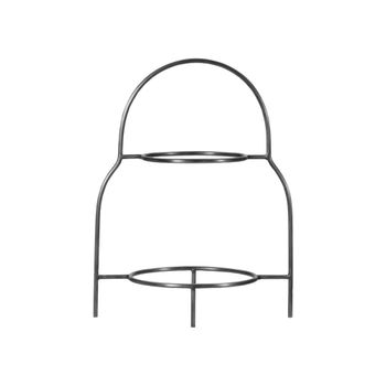 Soporte plano de acero inoxidable gris