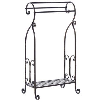 Toallero De Metal Negro 49 X 91 Cm Independiente Estante Baño Vintage Linares