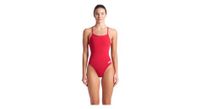 banador de una pieza para mujer con espalda descubierta challenge back rojo