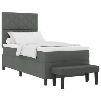 Cama Tapizada 193x90x128 Cm  - Gris