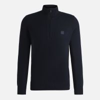 boss orange kanobix cotton-blend quarter-zip jumper - m