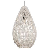 lampara colgante cuerda de algodon pantalla jaula hecha a mano estilo japandi natural beige annotto