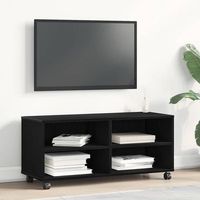 vidaxl gabinete de tv 90 x 35 x 405 cm negro madera de ingenieria