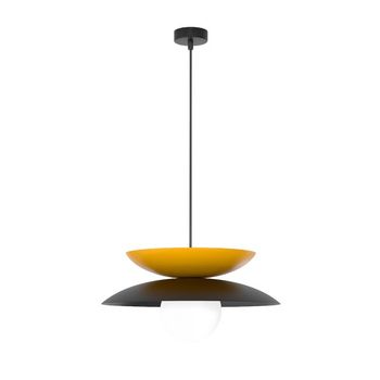 Lámpara colgante mor negro+amarillo