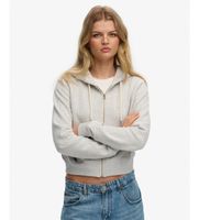 superdry para mujer w2012286a sudadera logo cropped gris xl casual algodon