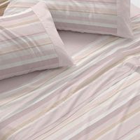juego de sabanas 50 algodon diseno rayas azul 150 x 190200 cm - rosa - burrito blanco