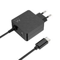 cargador de pared ewent ew3979 usb-c con dp 45w  puerto usb-a