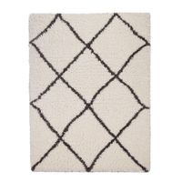 alfombra de pelo largo mahara beige 60x90 cm