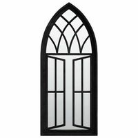 espejo de jardin hierro negro para exterior 70x30 cm vidaxl
