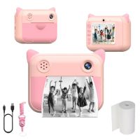 klack camara para ninos digital de impresion instantanea sin tinta en papel termico rosa