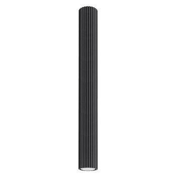 Lámpara de techo negro aluminio alt. 7 cm