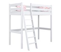 cama alta de madera n03 blanco