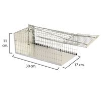 sanco store - maurer trampa ratas jaula metal completa 30 x 17 x 11 cm