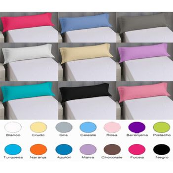Energy Colors Textil-Hogar Funda de Almohada para Cama, 50% Algodón 50% Poliester