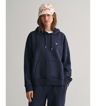 Gant para mujer. 4201413 Sudadera con capucha Shield marino (L), Casual, Algodón