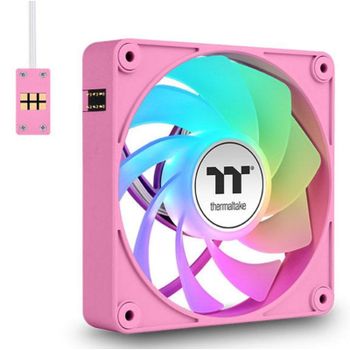 Refrigeración aire Thermaltake 140mm CT140 EX Reverse ARGB Sync rosa neón