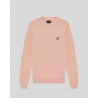 lyle  scott jersey kn2136v cotton crew-y120 pink grapefruit para hombre