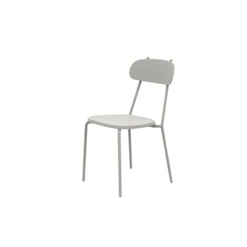 Conjunto de 4 sillas de jardín de metal paloma gris 45x53 cm 84h