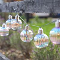 solar firefly opal orb string lights x 10
