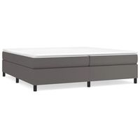 cama tapizada 203x200x35 cm tejido - gris
