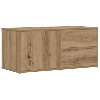 Mueble De Tv Madera De Ingeniería Roble Artisan 80x34x35,5 Cm Vidaxl