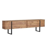 soporte de tv de madera onera - 180 x 30 x 50 cm - pino atlantico  negro