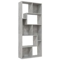 estanteria madera gris hormigon 67x24x161 cm
