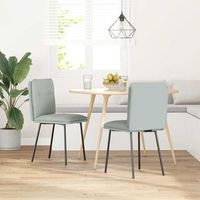 sillas de comedor 2 unidades  sillas de cocina terciopelo gris claro
