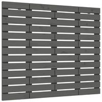 cabecero cama de pared madera maciza pino gris 126x3x915 cm vidaxl