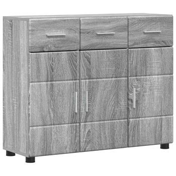 Aparador Florin 88,5 X 30,5 X 73 Cm Gris Sonoma Vidaxl
