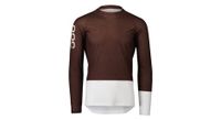 maillot de manga larga poc mtb pure marron   blanco