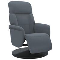 sillon reclinable con reposapies terciopelo gris oscuro vidaxl