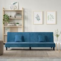 sofa cama  cama para adultos de terciopelo azul cfw86857