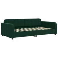 cama para adulto  cama individual  sofa cama sin colchon terciopelo verde oscuro 100x200 cm