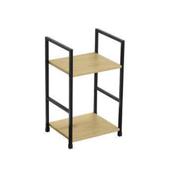 Mueble Auxiliar Mara - Color Madera Natural Y Negro - Homekit
