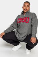 yours sudadera gris con cuello alzado 1990 mujer curvy y tallas grandes yours