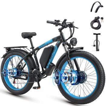 [EU Direct] KAIJIELAIS V3 Bicicleta eléctrica 48V 23Ah Batería 1000W*2 Motores duales Velocidad máxima recomendada 25KM/