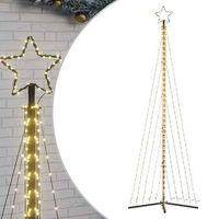 arbol de navidad led 495 leds blanco calido 3005 cm vidaxl