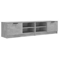 mueble tv 2 uds  mueble de salon  mesa de tv madera contrachapada hormigon 80x35x365 cm