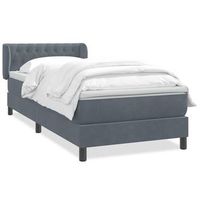 cama tapizada 213x83x88 cm tejido - gris