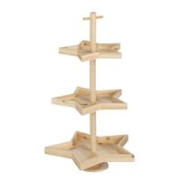 puesto navideno escalonado  marron  h52xb29xl30cm