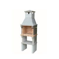 bbq s-art - barbacoa simple construido con ladrillo y cemento refractario - 645x46x193cm