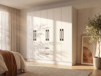 Armario efecto madera blanco