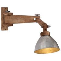 vidaxl lampara de pared 25 w e27 plateado vintage