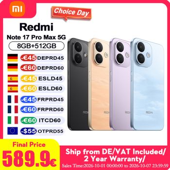 Versión Global Redmi Note 17 Pro Max 5G NFC, Teléfonos con Pantalla AMOLED de 6.83
