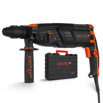 Dnipro-m Martillo Perforador Sds-plus 880w, Portabrocas Cambio Rápido 2-13 Mm, 3 Modos, 2,8j, 4850 Ipm, 1150 Rpm, Ø26 Mm Hormigón, Maletín Rh-100q