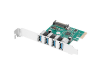 tarjeta pci express lanberg x1 a 4x usb-a 31 gen1 low profile